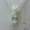 Pear-Shaped Faceted Stone Pendant Necklace In Five Colors view 5