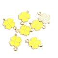 Colorful Enamel Four Leaf Clover Charm Collection for Jewelry Making view 7
