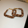Leopard And Tortoiseshell Resin Hoop Earrings In Eleven Shapes view 7