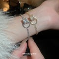 Three Mixed Crystal Slider Bracelets With Cage Or Halo Centers view 2