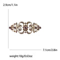 Filigree Rhinestone Bar Brooch Openwork Crystal Pin view 7