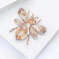 Rainbow Wing Bee Brooch with Striped Crystal Body Decorative Lapel Accessory view 3