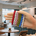 Rhinestone Disco Ball Stretch Bracelet Seven Colors view 3