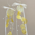 Sheer Bow and Sequin Cascade Hook Earrings in Two Colors view 3
