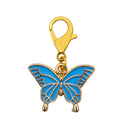 Enamel Butterfly Keychain Gold Lobster Clasp Seven Colors view 8