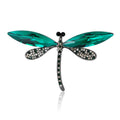 Crystal Wing Dragonfly Brooch Blue Champagne Green Styles view 2