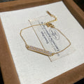 Pave Crystal Rectangle Bar Chain Bracelet Gold Silver view 6