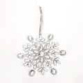 Silver Rhinestone Snowflake Christmas Tree Hanging Ornament view 5