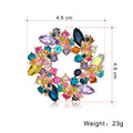 Yellow Gold Tone Bauhinia Flower Openwork Metal Brooch Pin view 2