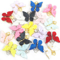 Colorful Enamel Butterfly Charms in Gold and Silver Tones view 3