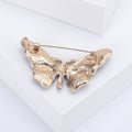 Enamel Butterfly Brooch Rhinestone Wings Purple or Blue Finish view 4