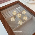 Champagne Clear Flower Mini Hair Claw With Crystal Center view 4