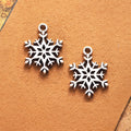 21x16mm Double-Sided Snowflake Alloy Charm Pendant