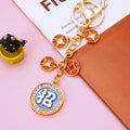 Crystal Five Coin Fortune Keychains with Cords and Loose Braided Loops view 8