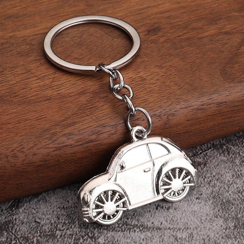 Colorful Beetle Car Metal Keychain Creative Mini Vehicle Bag Charm