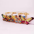 Multicolor Rhinestone Butterfly Keychain With Gold-Tone Hardware view 10