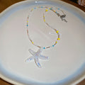 Seed Bead Resin Glitter Starfish Pendant Beach Necklace view 7