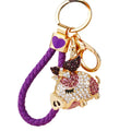 Jeweled Heart Pig and Winged Pig Keychains in Six Pictured Colors view 4