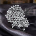 Clustered Pearl Sheep Metal Brooch in Three Finishes view 3