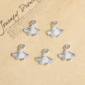 Small Ginkgo Leaf Metal Charm in Five Finish Options view 6