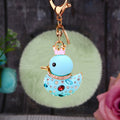 Jeweled Duck Keychains with Pom Pom and Plain Color Options view 8