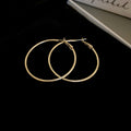 Minimal Thin Round Hoop Earrings in Gold and Silver view 11