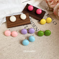 Round Colorful Stud Earrings in Seven Shades Fashion Earrings view 3