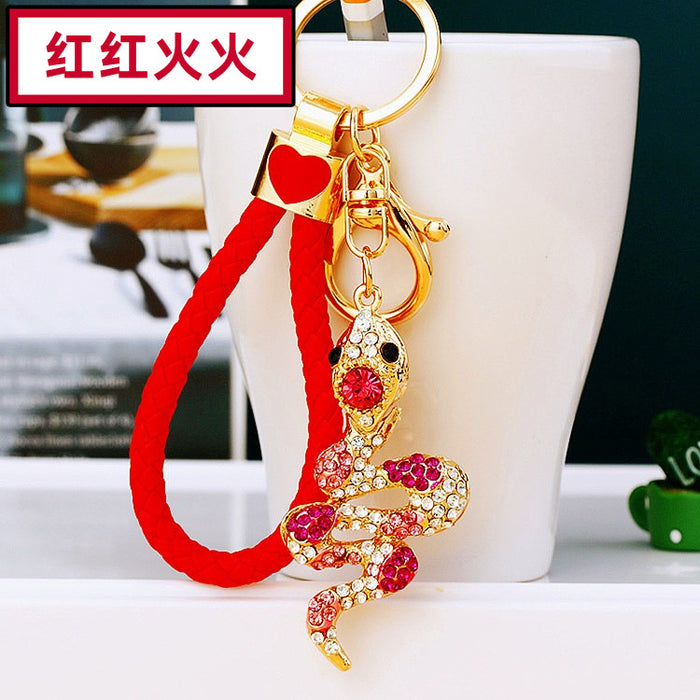 Mixed Jeweled Snake Keychains in Multiple Body and Attachment Styles