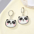 Silver Tone Acrylic Animal, Flower and Ghost Huggie Drop Earrings view 6