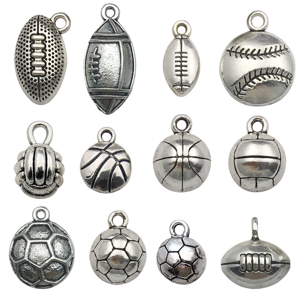 Zinc Alloy Sports Basketball Cheerleader Charm Pendant for DIY Necklace Bracelet Clothing