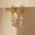 Crystal Leaf Cluster Earrings and Clasp Pendants in Gold and Silver Tone view 2