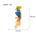 Parrot Enamel Metal Brooch Pin 2.2 x 6.4 cm for Jackets and Lapels view 2