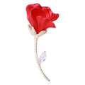Red Rose Brooch In 1 Style With Polished Metal And Decorative Details view 6