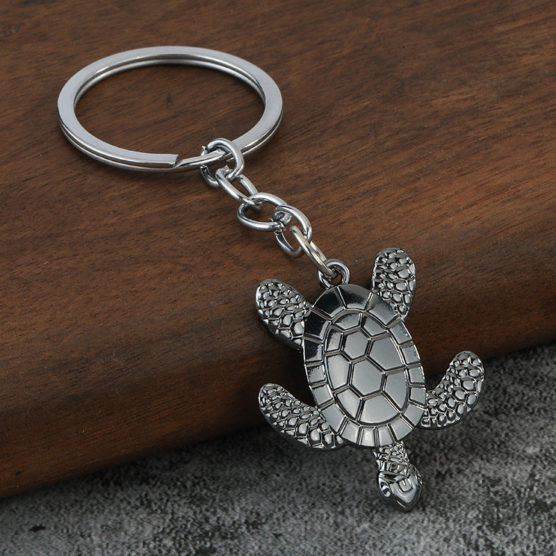 Sea Turtle Metal Keychain Alloy Animal Charm for Bags and Car Keys
