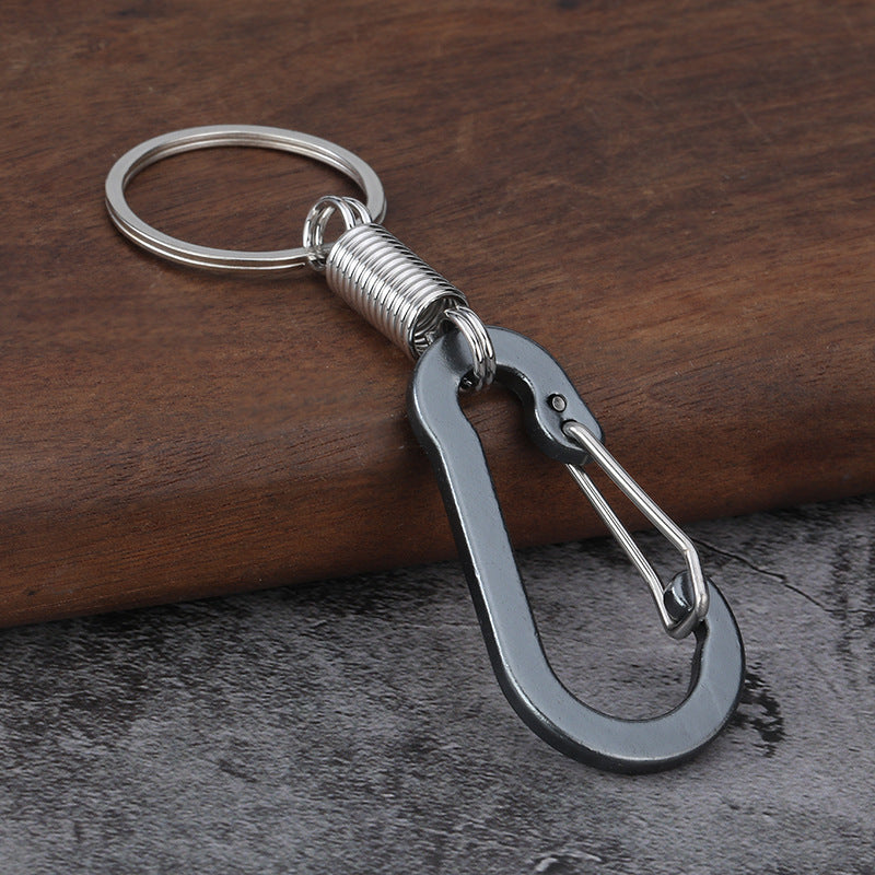Carabiner Spring Ring Metal Keychain Men's Waist Clip Bag Hook
