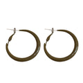 Wine Red and Olive Round Hoop Geometric Statement Earrings view 5