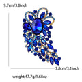 Large Crystal Paisley Brooch Decorative Lapel Pin For Jackets And Scarves view 9