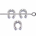 Horseshoe Metal Spacer Beads in Three Antique Finishes view 3