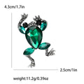 Crystal Frog Brooch With Raised Legs for Jackets Scarves and Lapels view 6