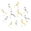 Gold and Silver Tone Pinch Bail Pendant Connector Findings view 5