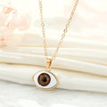 Gold and Silver Tone Realistic Eyeball Pendant Necklaces view 8