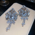 Crystal Filigree Chandelier Stud Earrings Fashion Jewelry Accessory view 6
