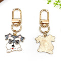 Eight Schnauzer and Dog Breed Metal Clasp Keychain Designs view 2