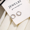 Gold and Silver Molten Look Compact Open Hoop Earrings view 2