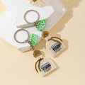 Cream Beaded Tequila Bottle Charm Keychain With Lime Slice view 1