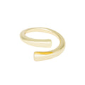 Sculptural Silver Folded Overlap Chunky Adjustable Open Ring view 5