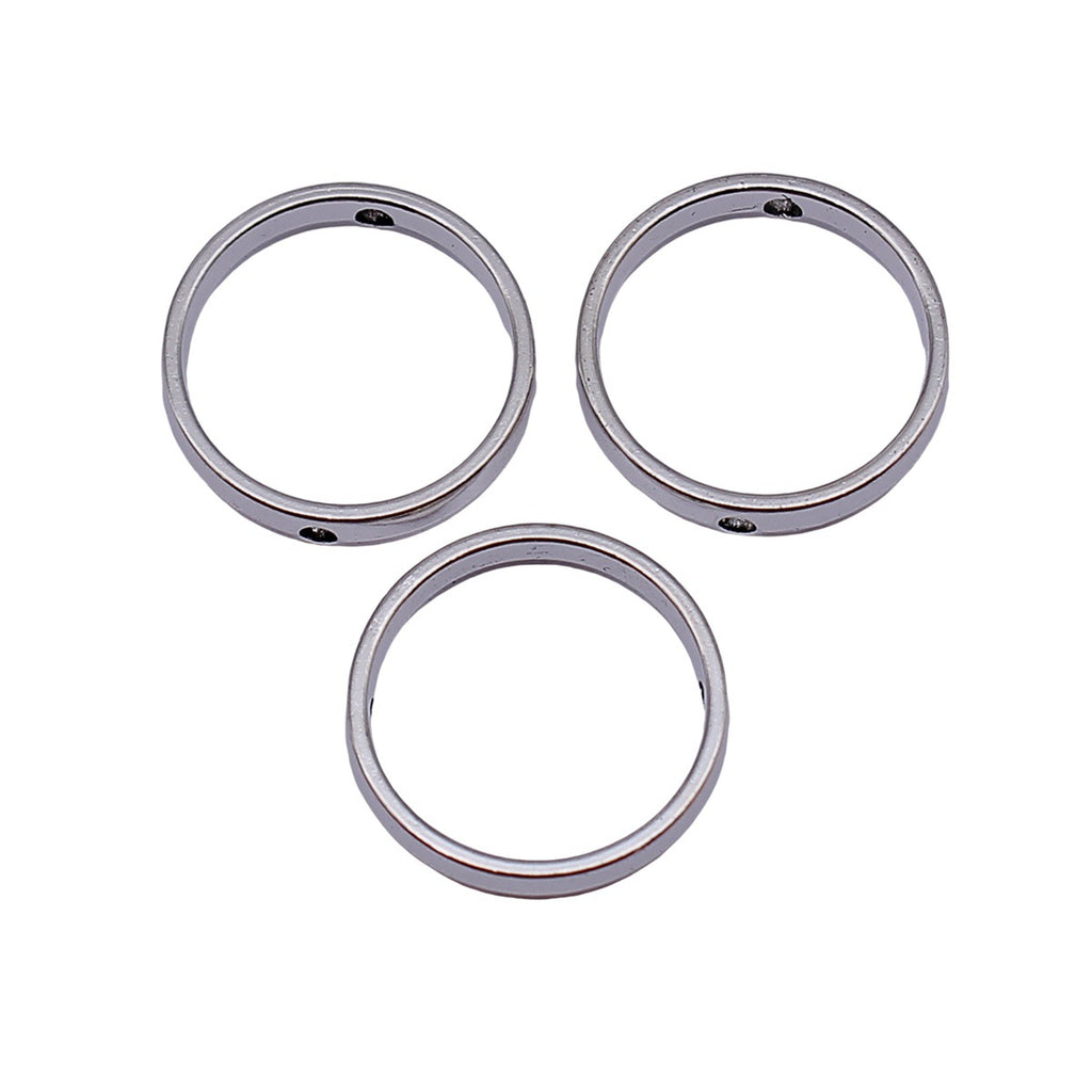 18x18mm 1.5g Multicolor Zinc Alloy Round Ring Spacer Beads for Bracelet Jewelry Making