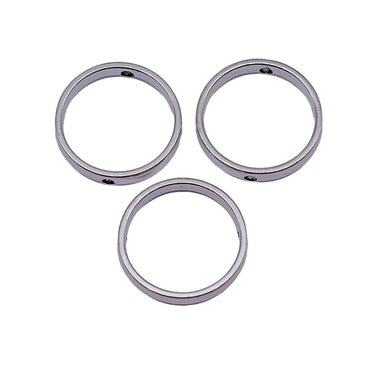 18x18mm 1.5g Multicolor Zinc Alloy Round Ring Spacer Beads for Bracelet Jewelry Making