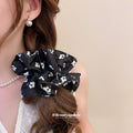 Floral Fabric Hair Claw And Pearl Scrunchie 2 Styles view 4