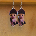 Acrylic Double-Sided Cute Cat Print Earrings 8 Styles view 12